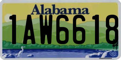 AL license plate 1AW6618