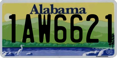 AL license plate 1AW6621