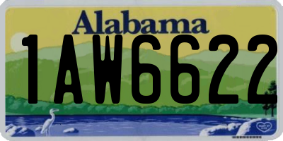 AL license plate 1AW6622