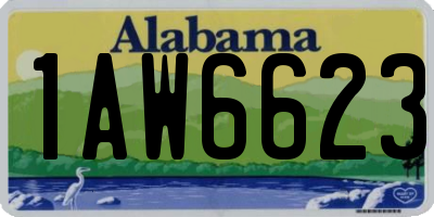 AL license plate 1AW6623