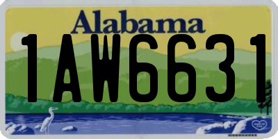 AL license plate 1AW6631