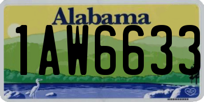 AL license plate 1AW6633