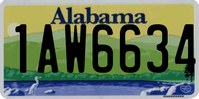 AL license plate 1AW6634