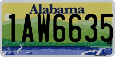 AL license plate 1AW6635