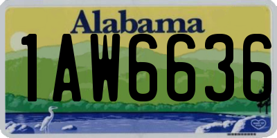 AL license plate 1AW6636