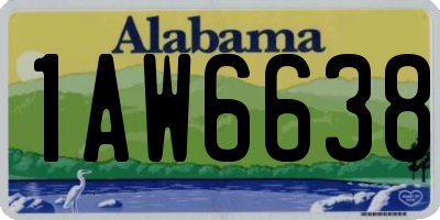 AL license plate 1AW6638