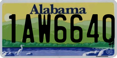 AL license plate 1AW6640