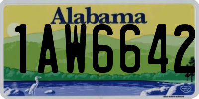 AL license plate 1AW6642