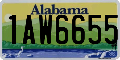 AL license plate 1AW6655