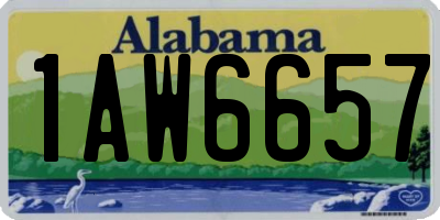 AL license plate 1AW6657