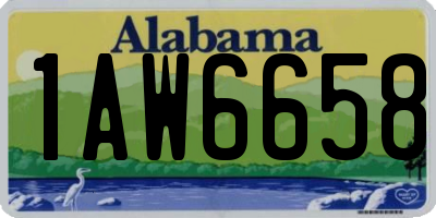 AL license plate 1AW6658