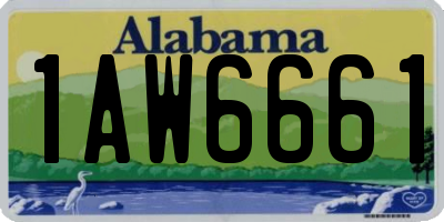 AL license plate 1AW6661