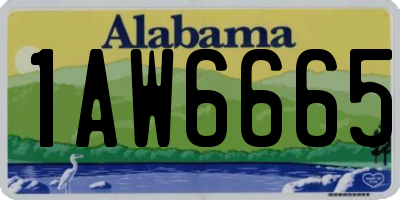 AL license plate 1AW6665