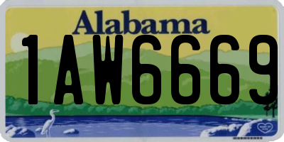 AL license plate 1AW6669