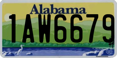 AL license plate 1AW6679