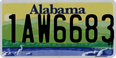 AL license plate 1AW6683