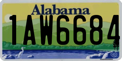 AL license plate 1AW6684