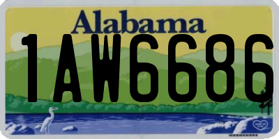 AL license plate 1AW6686