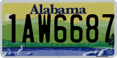 AL license plate 1AW6687