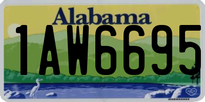 AL license plate 1AW6695