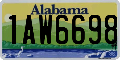 AL license plate 1AW6698