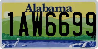 AL license plate 1AW6699