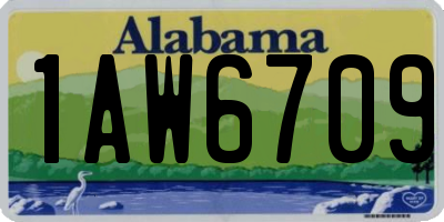 AL license plate 1AW6709