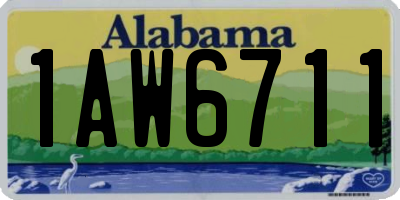 AL license plate 1AW6711