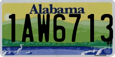 AL license plate 1AW6713
