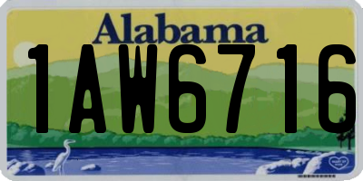 AL license plate 1AW6716