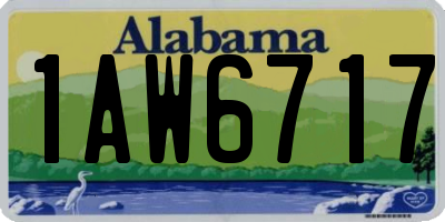 AL license plate 1AW6717