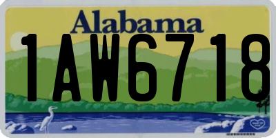 AL license plate 1AW6718