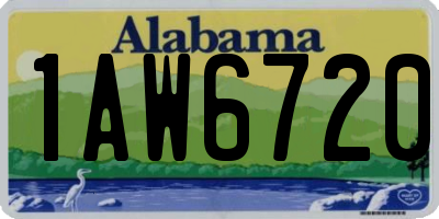 AL license plate 1AW6720