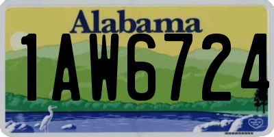 AL license plate 1AW6724