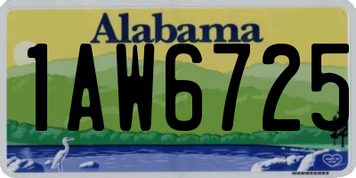 AL license plate 1AW6725