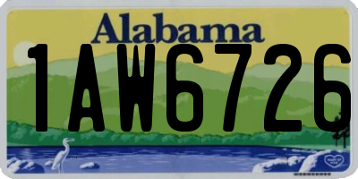 AL license plate 1AW6726