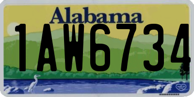 AL license plate 1AW6734