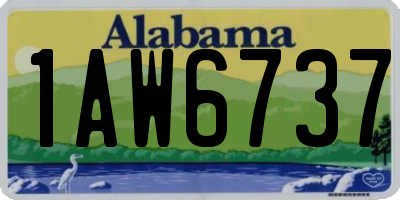 AL license plate 1AW6737