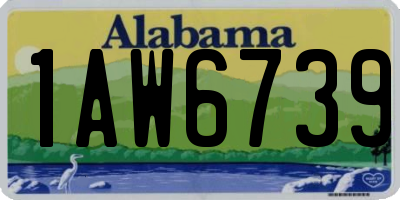 AL license plate 1AW6739