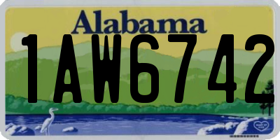 AL license plate 1AW6742