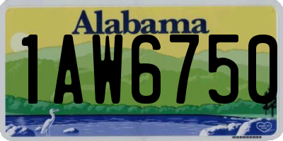 AL license plate 1AW6750