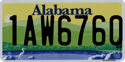 AL license plate 1AW6760