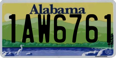 AL license plate 1AW6761