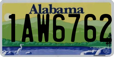 AL license plate 1AW6762