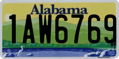 AL license plate 1AW6769
