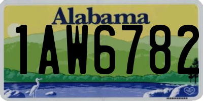 AL license plate 1AW6782
