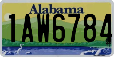 AL license plate 1AW6784