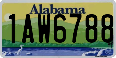 AL license plate 1AW6788