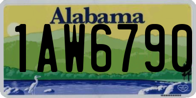 AL license plate 1AW6790