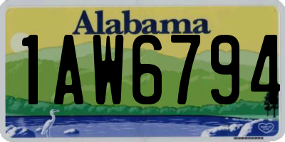 AL license plate 1AW6794